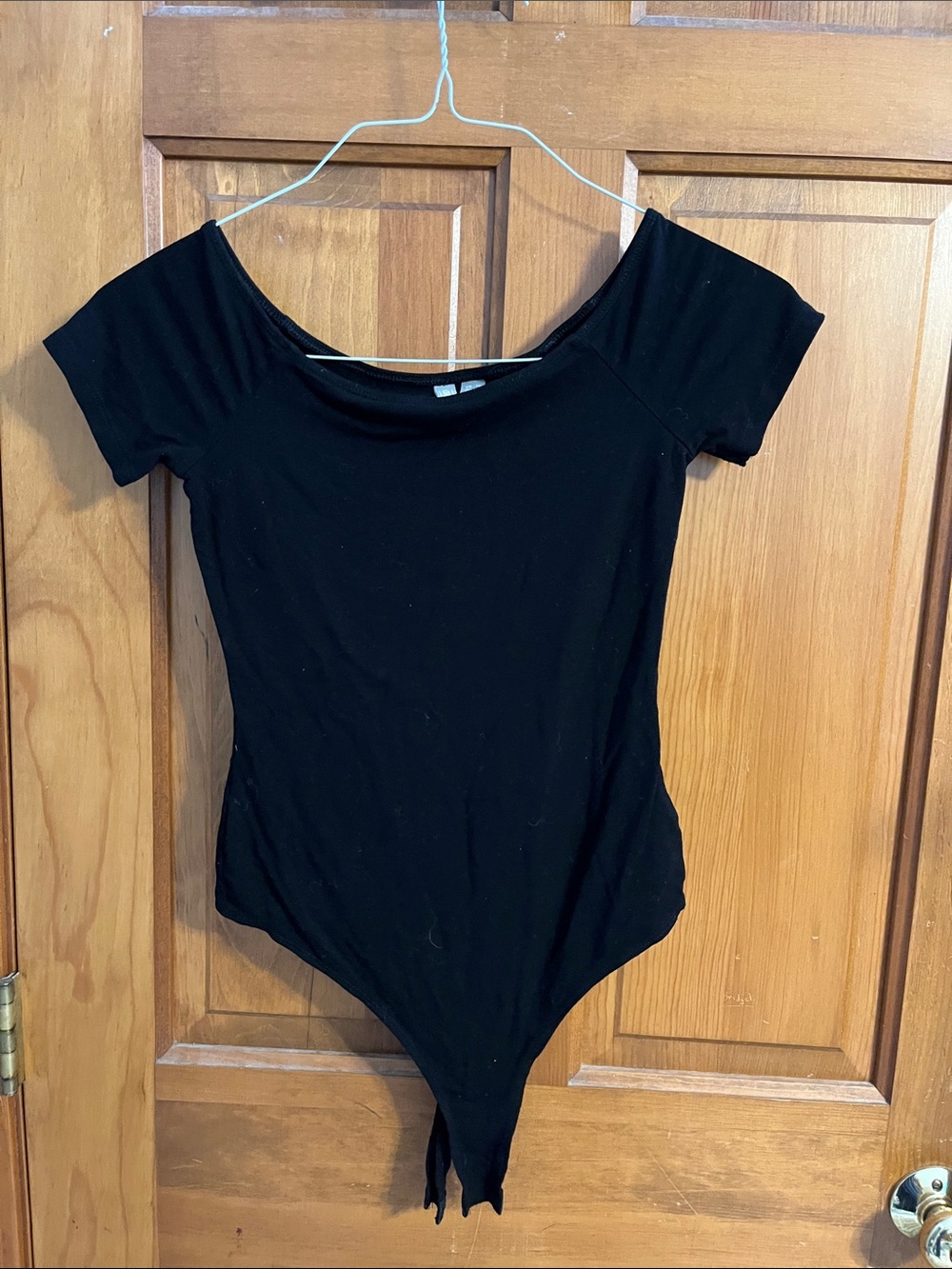 ASOS Black Off-Shoulder Short Sleeve Bodysuit